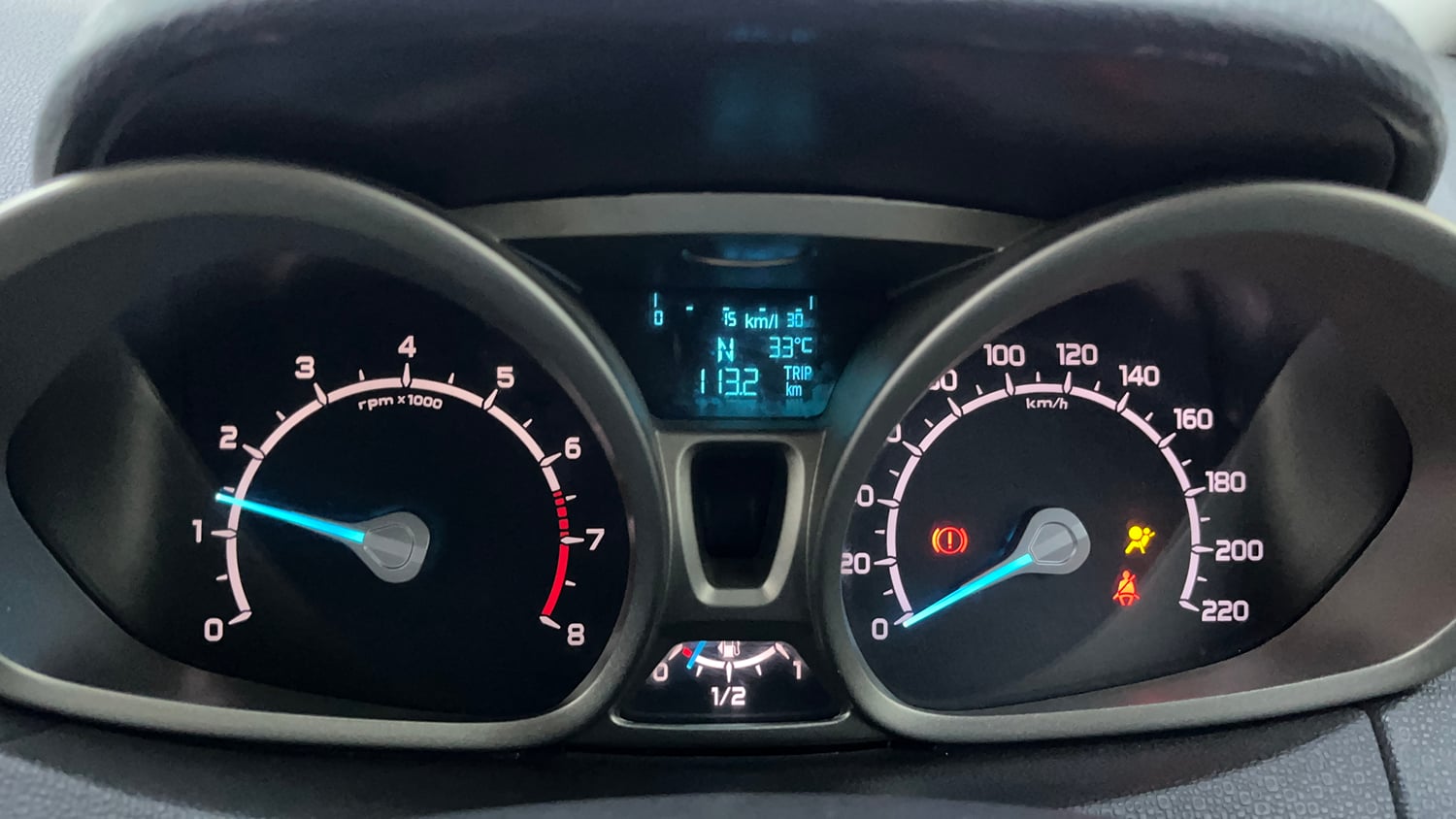 Used 2016 Ford EcoSport Titanium 1.5L Ti-VCT AT Petrol Automatic interior CLUSTERMETER VIEW