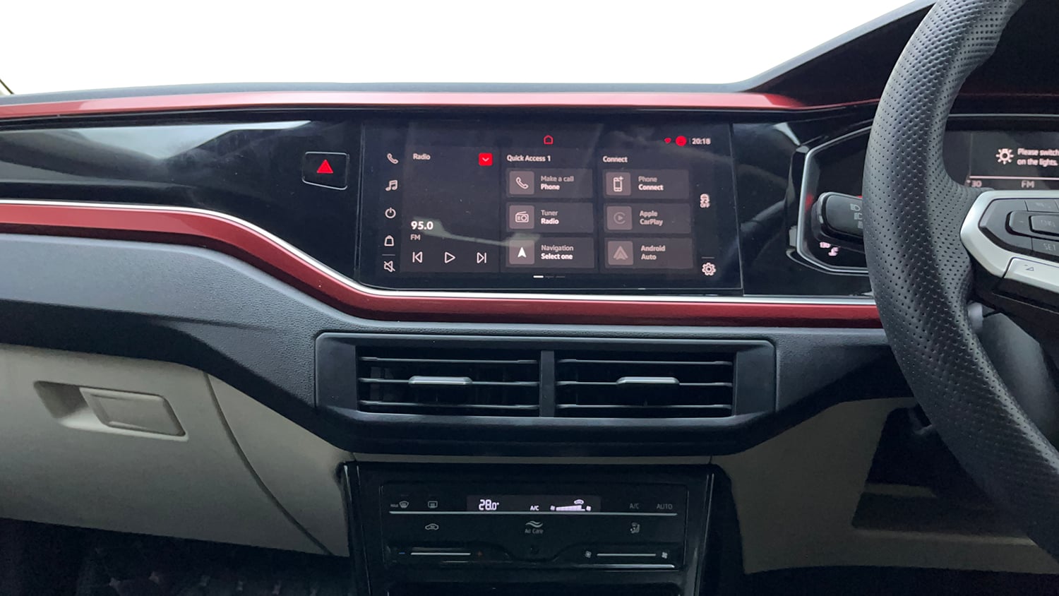 Used 2023 Volkswagen Virtus GT Plus 1.5 TSI EVO DSG Petrol Automatic interior MUSIC SYSTEM & AC CONTROL VIEW
