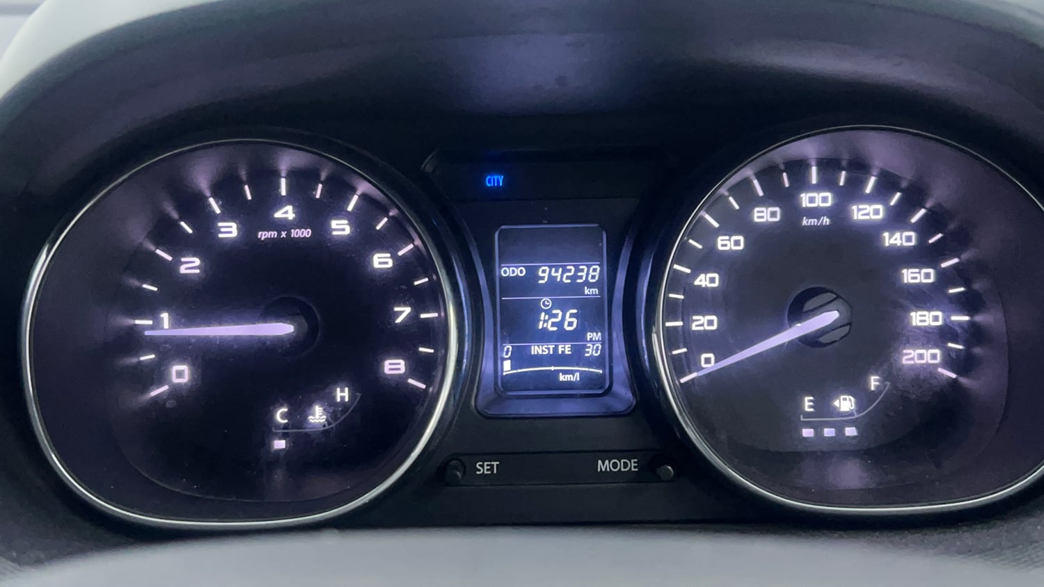 Used 2018 Tata Tiago Revotron XZ Petrol Manual interior CLUSTERMETER VIEW