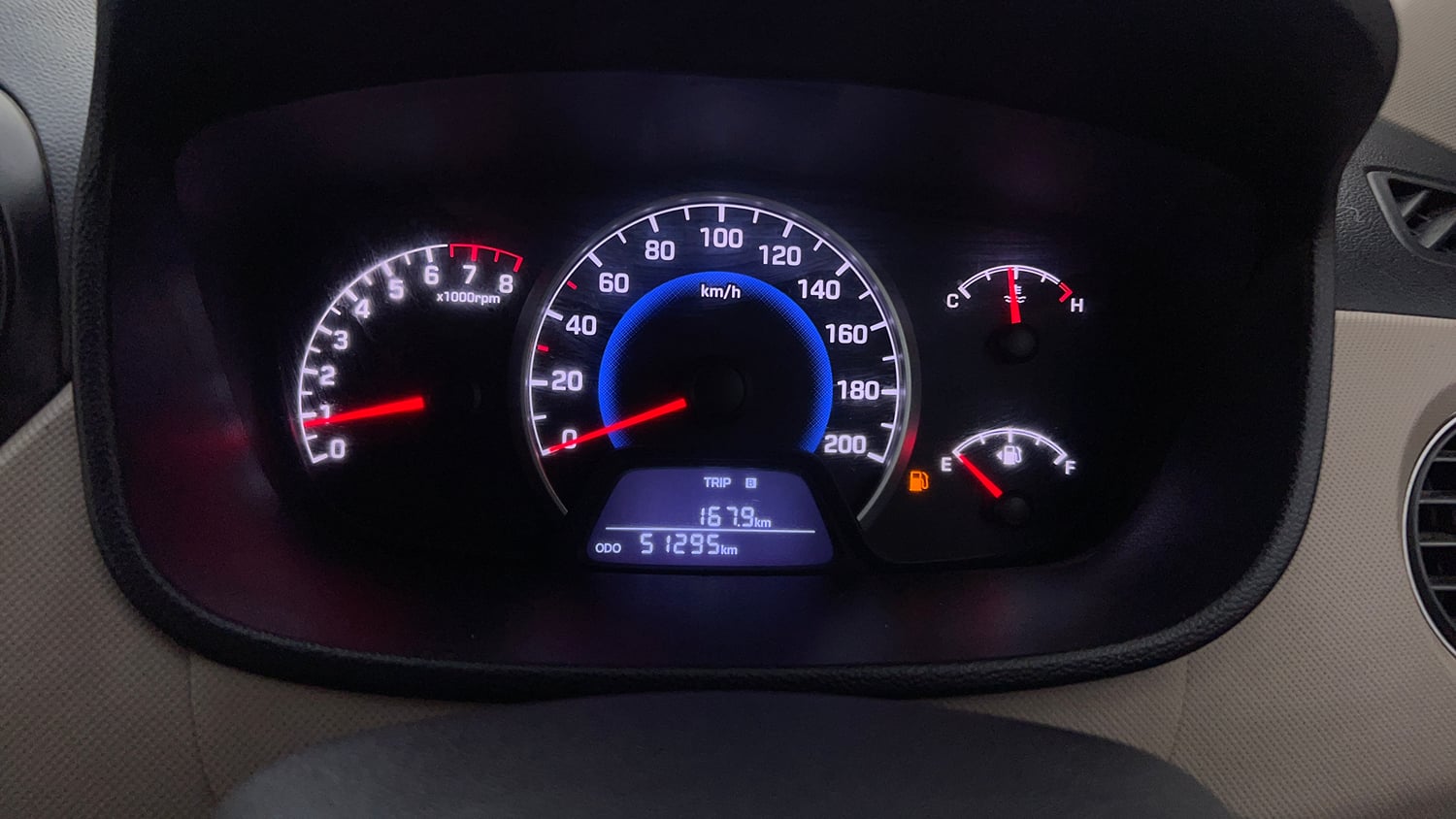 Used 2018 Hyundai Grand i10 Sportz (O) 1.2 Kappa VTVT Petrol Manual interior CLUSTERMETER VIEW