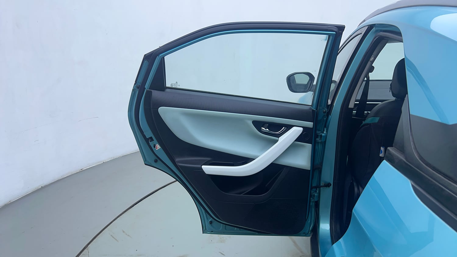 Used 2024 Tata Nexon Creative 1.2 Revotron Petrol 6AMT Petrol Automatic interior LEFT REAR DOOR OPEN VIEW