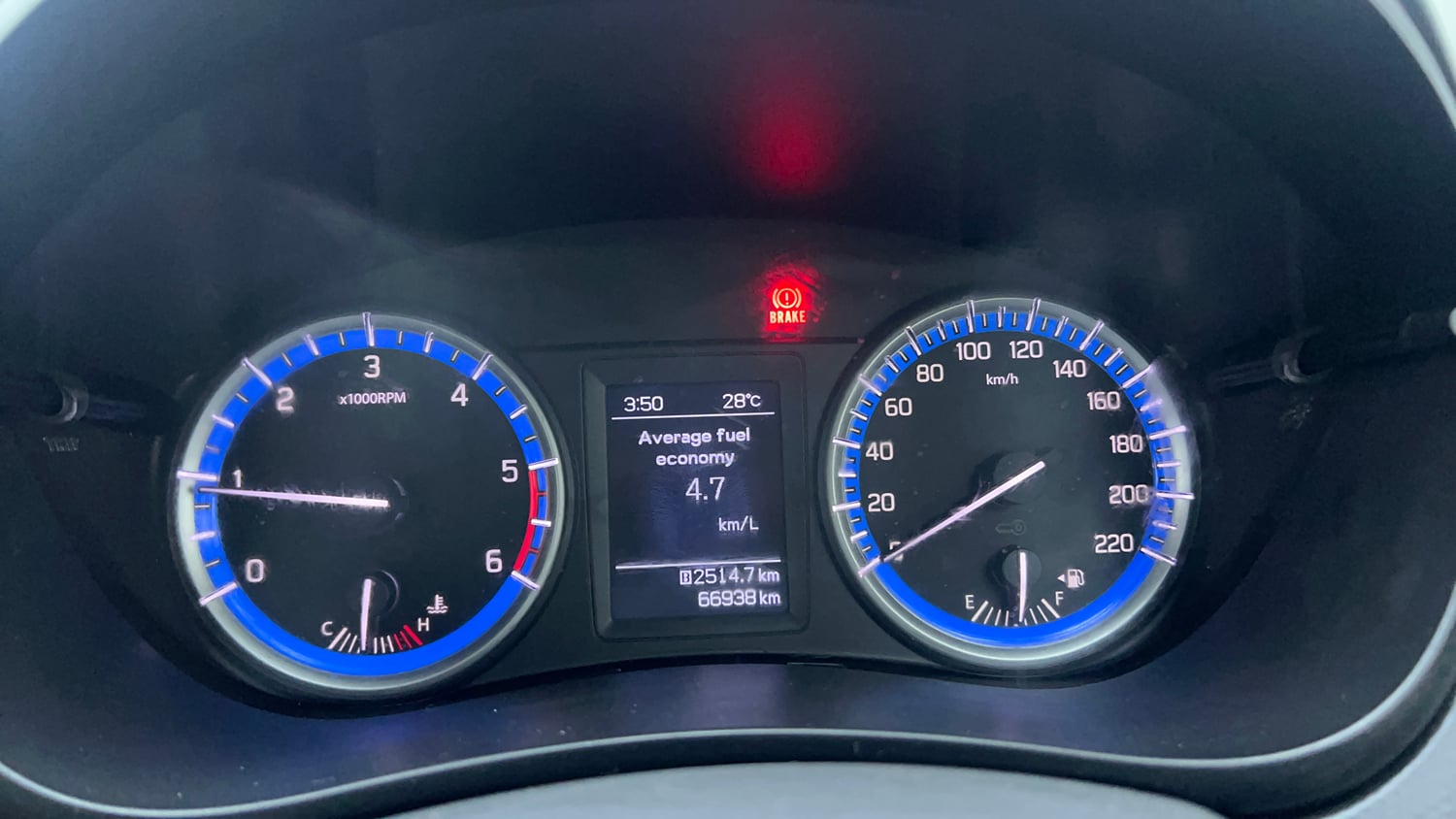 Used 2016 Maruti Suzuki S-Cross Alpha 1.3 Diesel Manual interior CLUSTERMETER VIEW