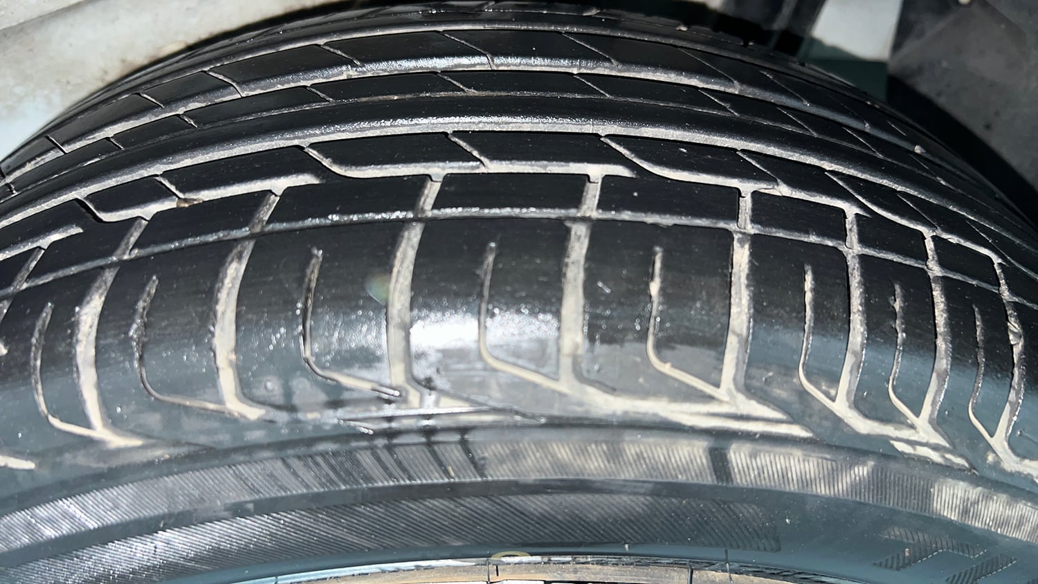 Used 2024 Tata Nexon Pure (S) 1.2 Petrol 6AMT Petrol Automatic tyres LEFT REAR TYRE TREAD VIEW