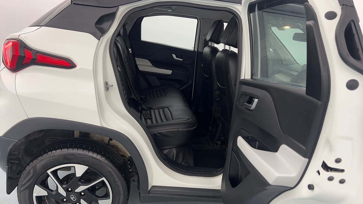 Used 2023 Tata Punch Creative Dual Tone Petrol Manual interior RIGHT SIDE REAR DOOR CABIN VIEW