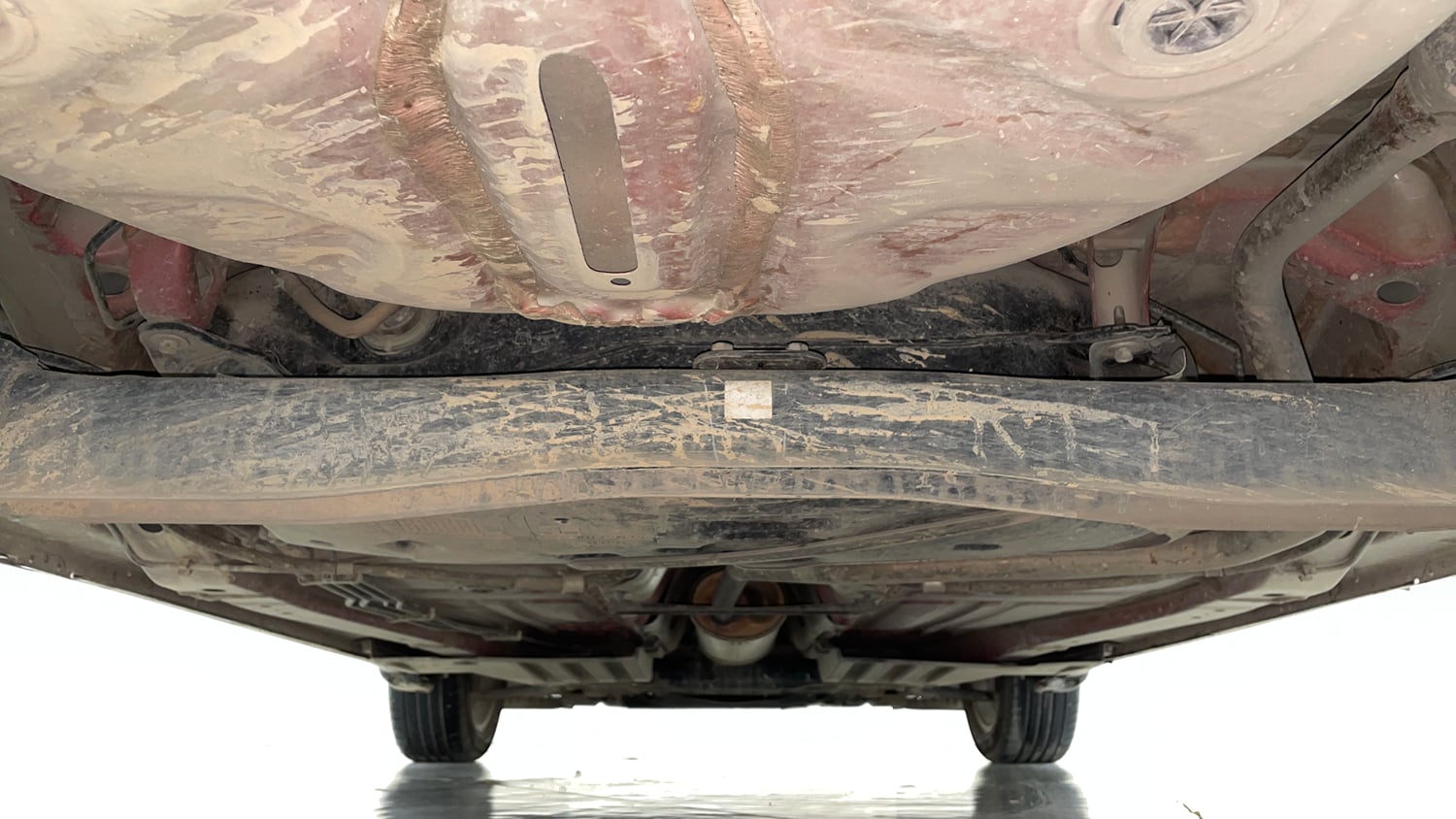 Used 2023 Toyota Glanza V AMT Petrol Automatic extra REAR UNDERBODY VIEW (TAKEN FROM REAR)