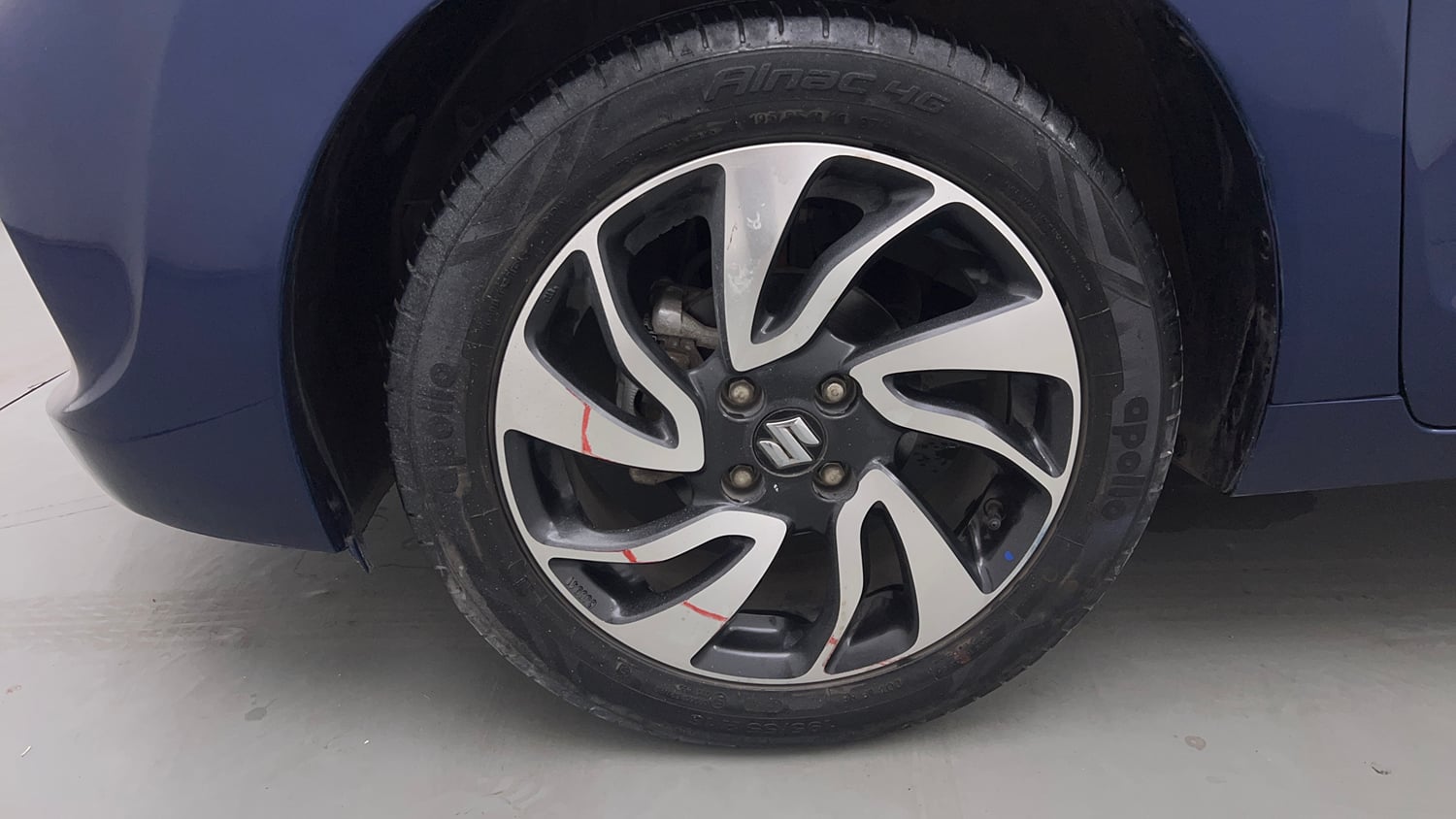 Used 2019 Maruti Suzuki Baleno Zeta Automatic Petrol Automatic tyres LEFT FRONT TYRE RIM VIEW
