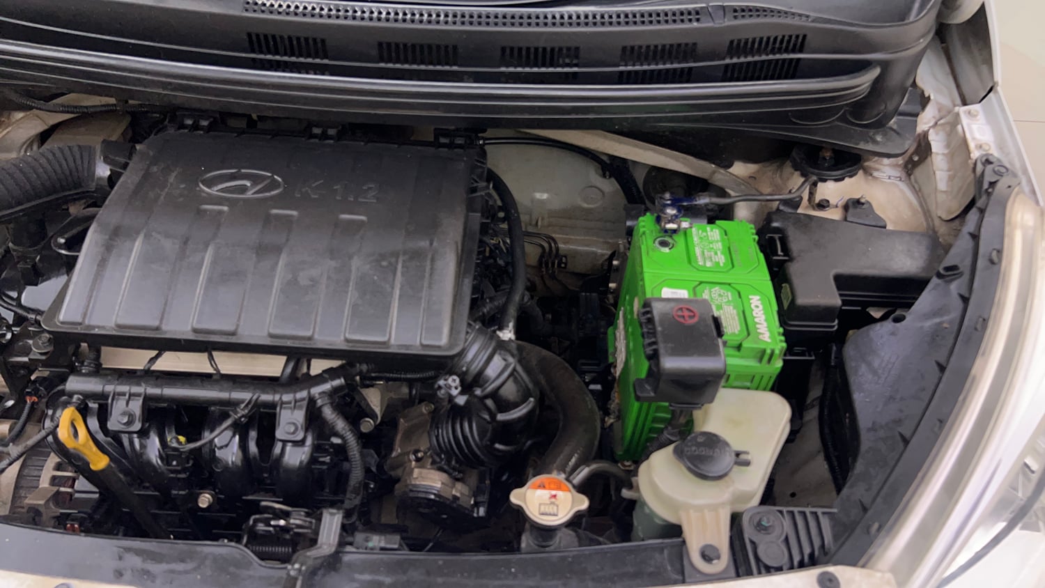 Used 2014 Hyundai Grand i10 Sportz 1.2 Kappa VTVT Petrol Manual engine ENGINE LEFT SIDE VIEW