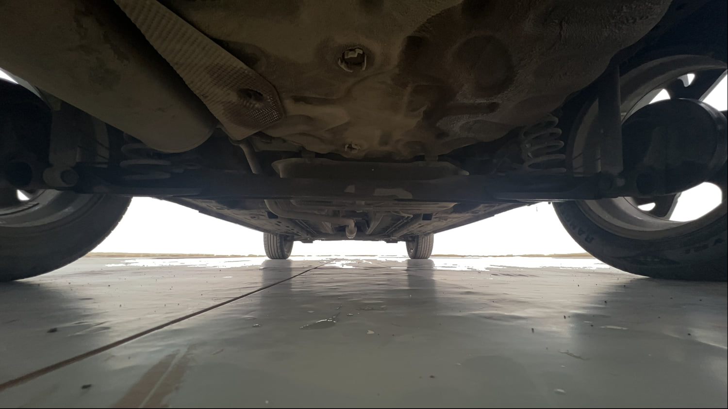 Used 2023 Nissan Magnite XV Petrol Manual extra REAR UNDERBODY VIEW (TAKEN FROM REAR)