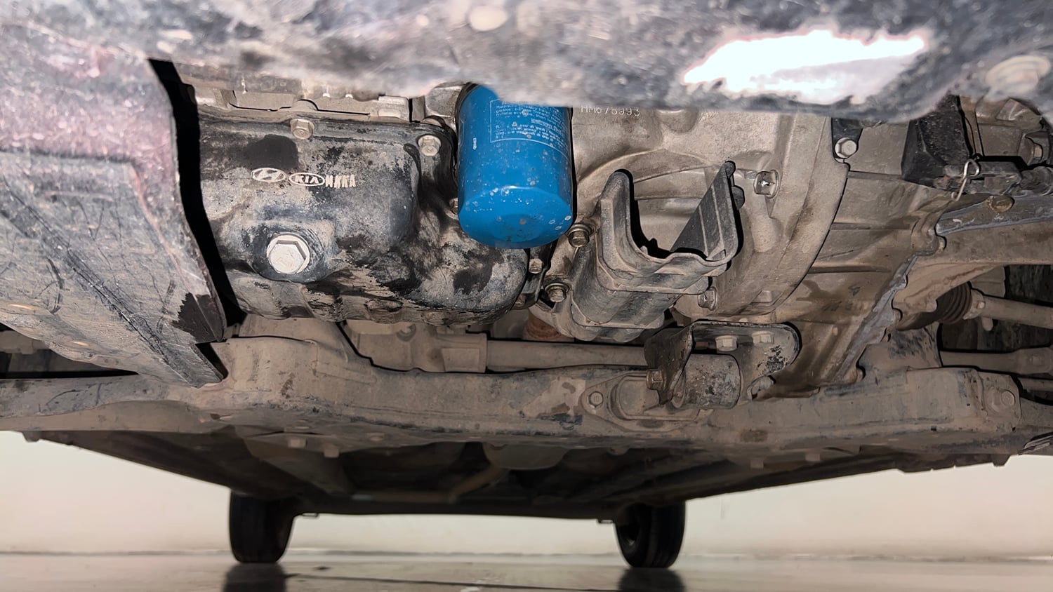 Used 2018 Hyundai Grand i10 Sportz (O) 1.2 Kappa VTVT Petrol Manual extra FRONT LEFT UNDERBODY VIEW