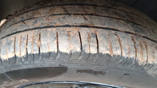 Used 2023 Tata Punch Accomplished MT Petrol Manual tyres LEFT FRONT TYRE TREAD VIEW