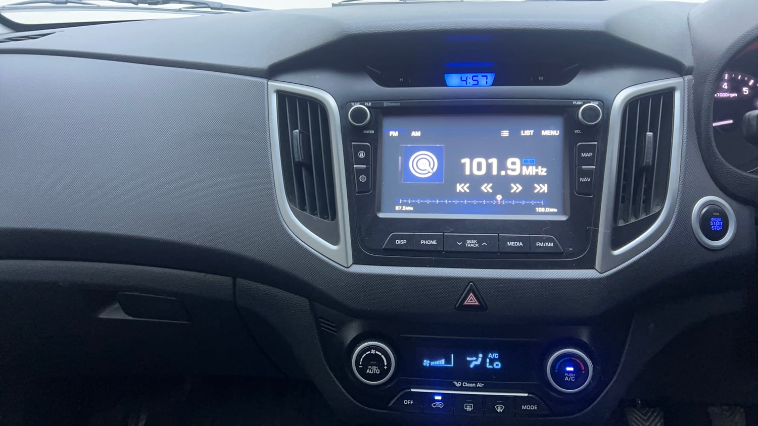 Used 2017 Hyundai Creta 1.6 SX Plus Petrol Special Edition Petrol Manual interior MUSIC SYSTEM & AC CONTROL VIEW