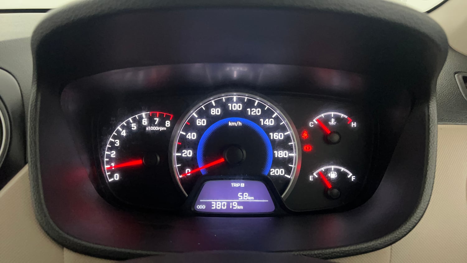 Used 2016 Hyundai Grand i10 Sportz 1.2 Kappa VTVT Petrol Manual interior CLUSTERMETER VIEW