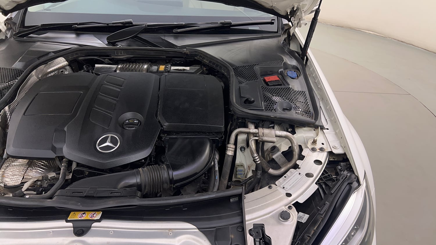 Used 2019 Mercedes-Benz C-Class C 220d Progressive Diesel Automatic engine ENGINE LEFT SIDE HINGE & APRON VIEW