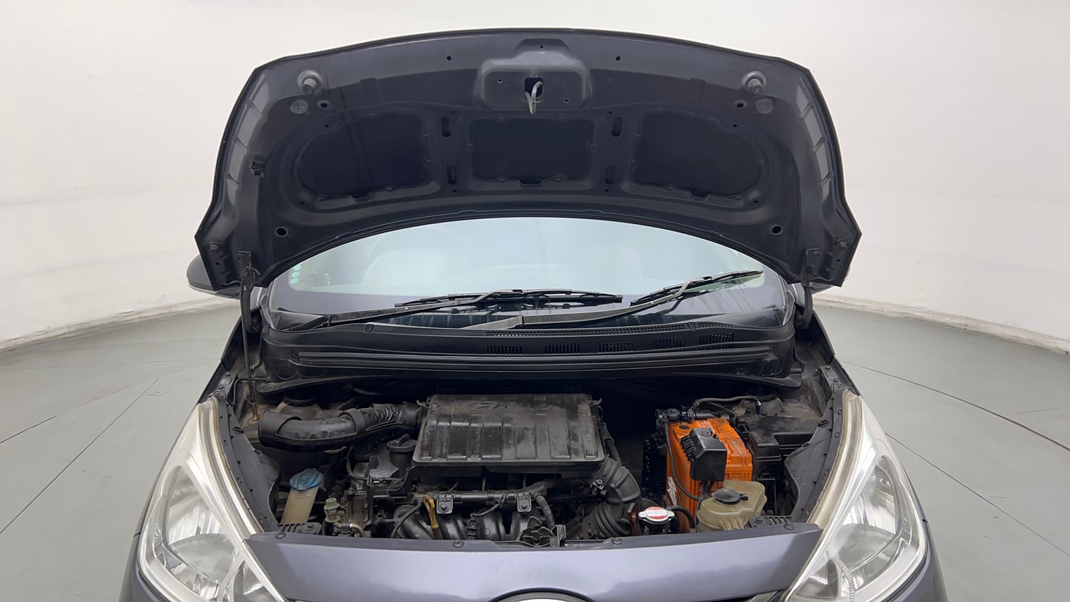 Used 2017 Hyundai Grand i10 Sportz (O) AT 1.2 Kappa VTVT Petrol Automatic engine ENGINE & BONNET OPEN FRONT VIEW
