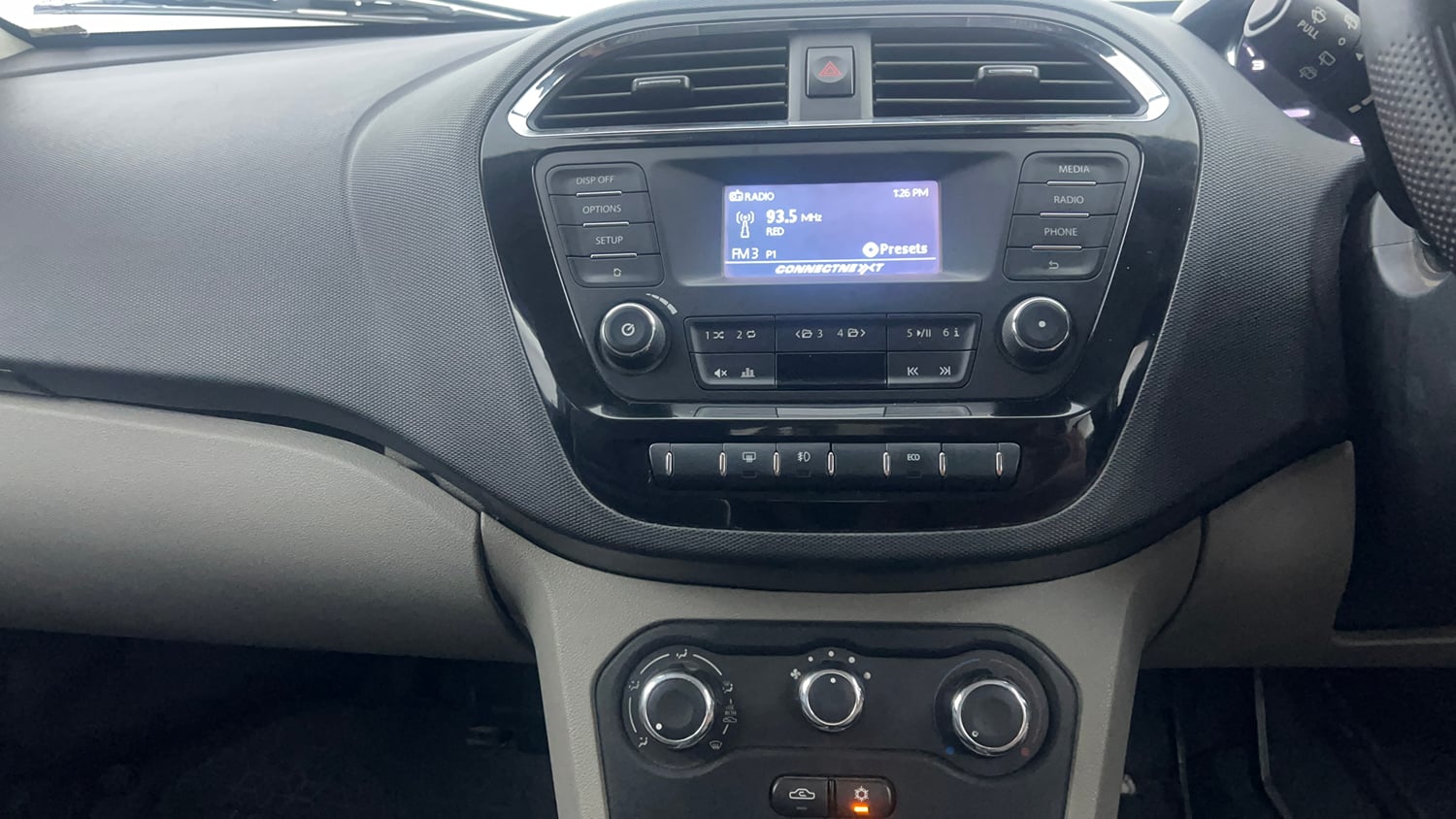 Used 2018 Tata Tiago Revotron XZ Petrol Manual interior MUSIC SYSTEM & AC CONTROL VIEW