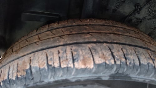 Used 2023 Tata Punch Accomplished MT Petrol Manual tyres RIGHT REAR TYRE TREAD VIEW