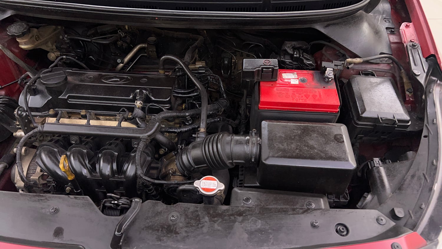 Used 2016 Hyundai Elite i20 Asta 1.2 (O) Petrol Manual engine ENGINE LEFT SIDE VIEW