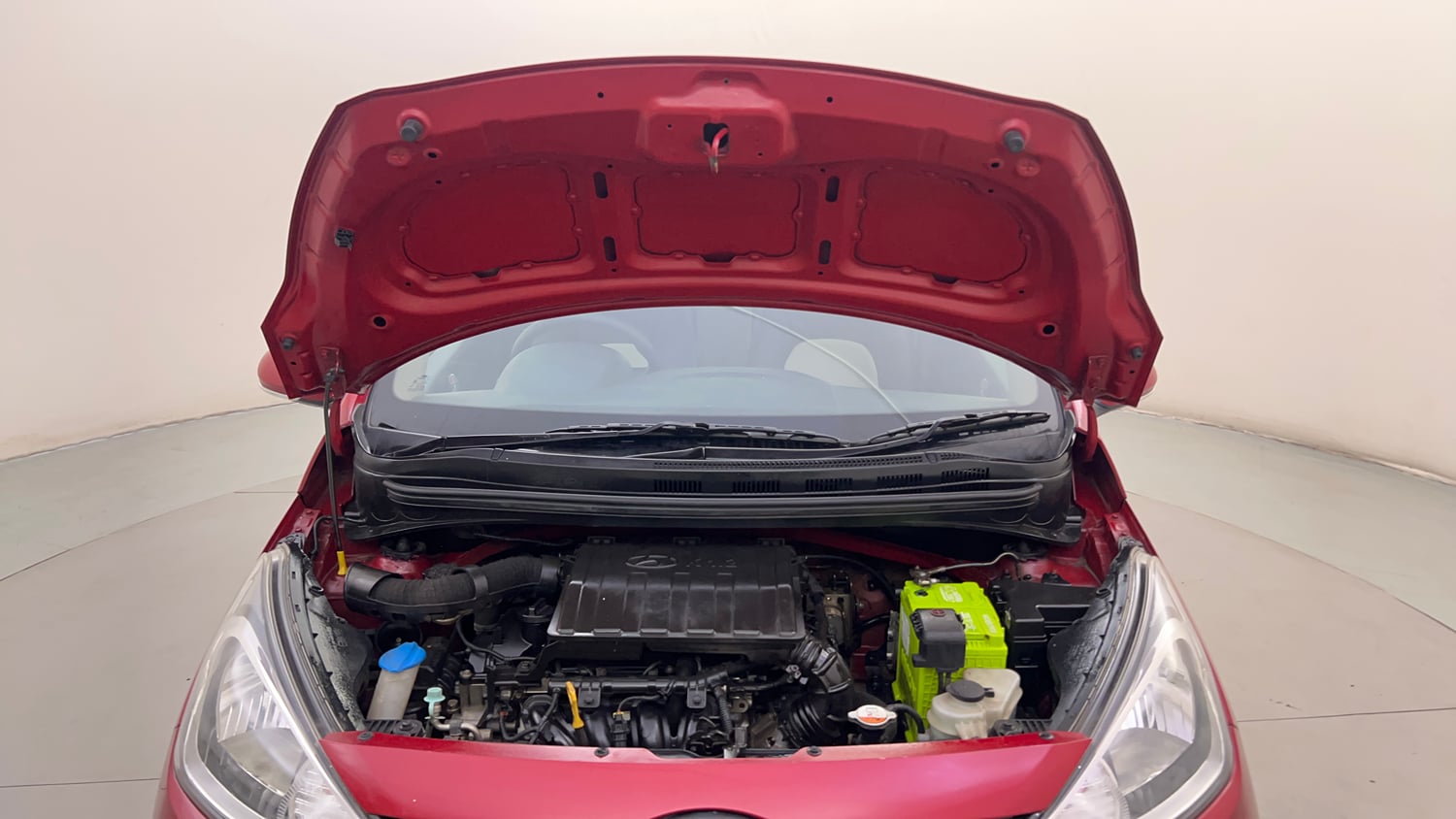 Used 2014 Hyundai Xcent S 1.2 Petrol Manual engine ENGINE & BONNET OPEN FRONT VIEW