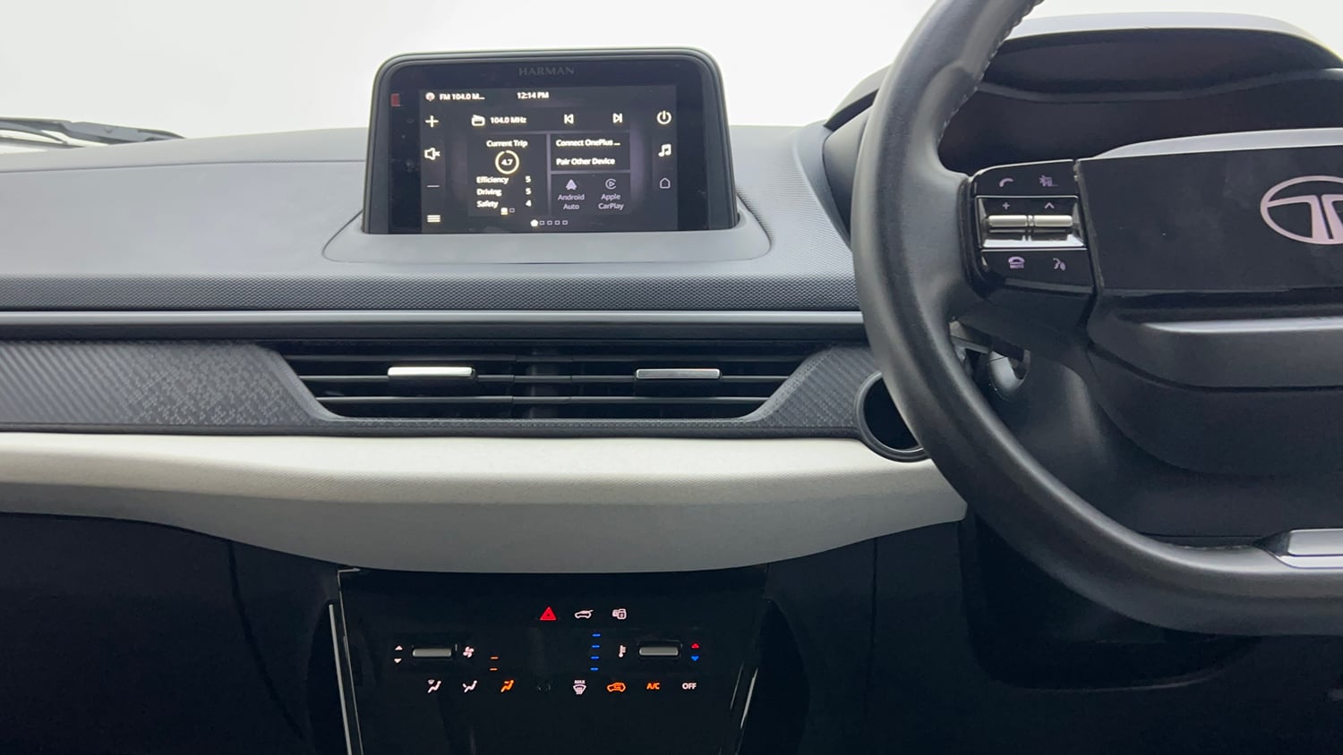 Used 2024 Tata Nexon Pure (S) 1.2 Petrol 6AMT Petrol Automatic interior MUSIC SYSTEM & AC CONTROL VIEW