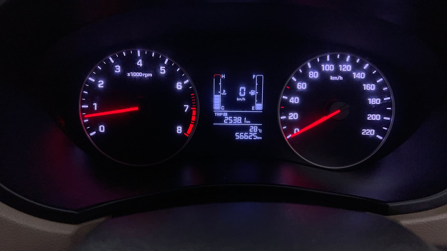 Used 2019 Hyundai Elite i20 Magna Plus 1.2 + CNG (Outside Fitted) Petrol Manual interior CLUSTERMETER VIEW