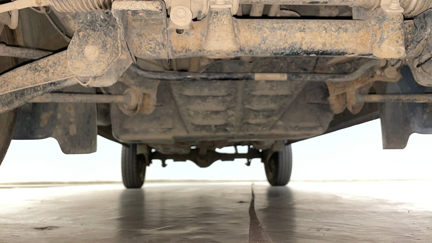 Used 2023 Maruti Suzuki Eeco 5 STR AC Petrol Manual extra FRONT LEFT UNDERBODY VIEW