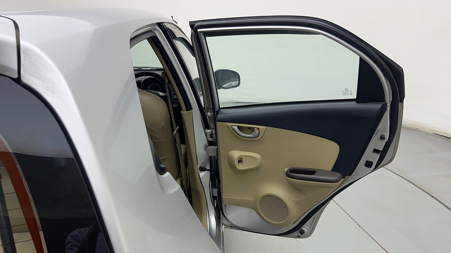 Used 2013 Honda Brio V MT Petrol Manual interior RIGHT REAR DOOR OPEN VIEW