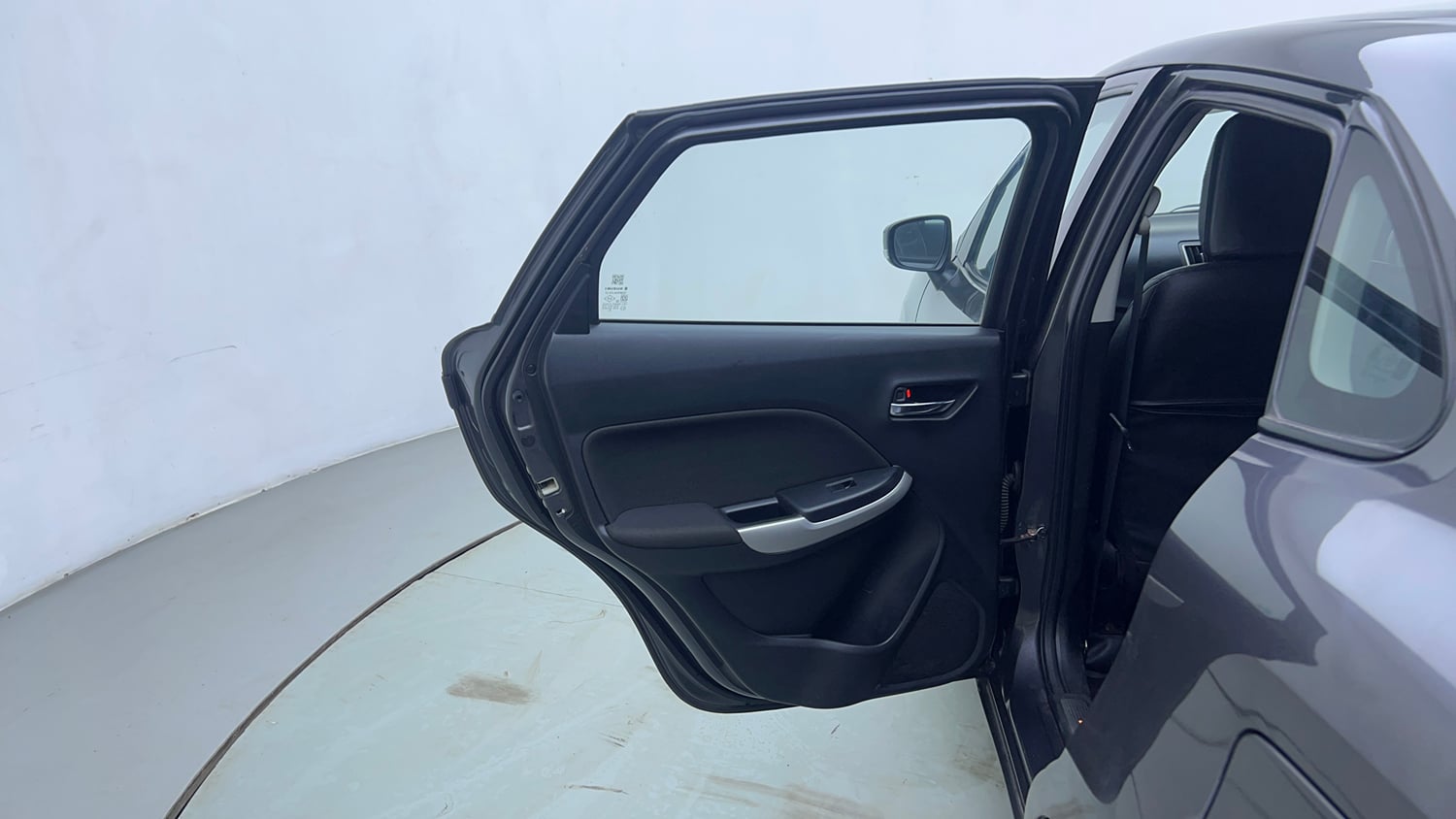 Used 2018 Maruti Suzuki Baleno Delta 1.2 Petrol Manual interior LEFT REAR DOOR OPEN VIEW