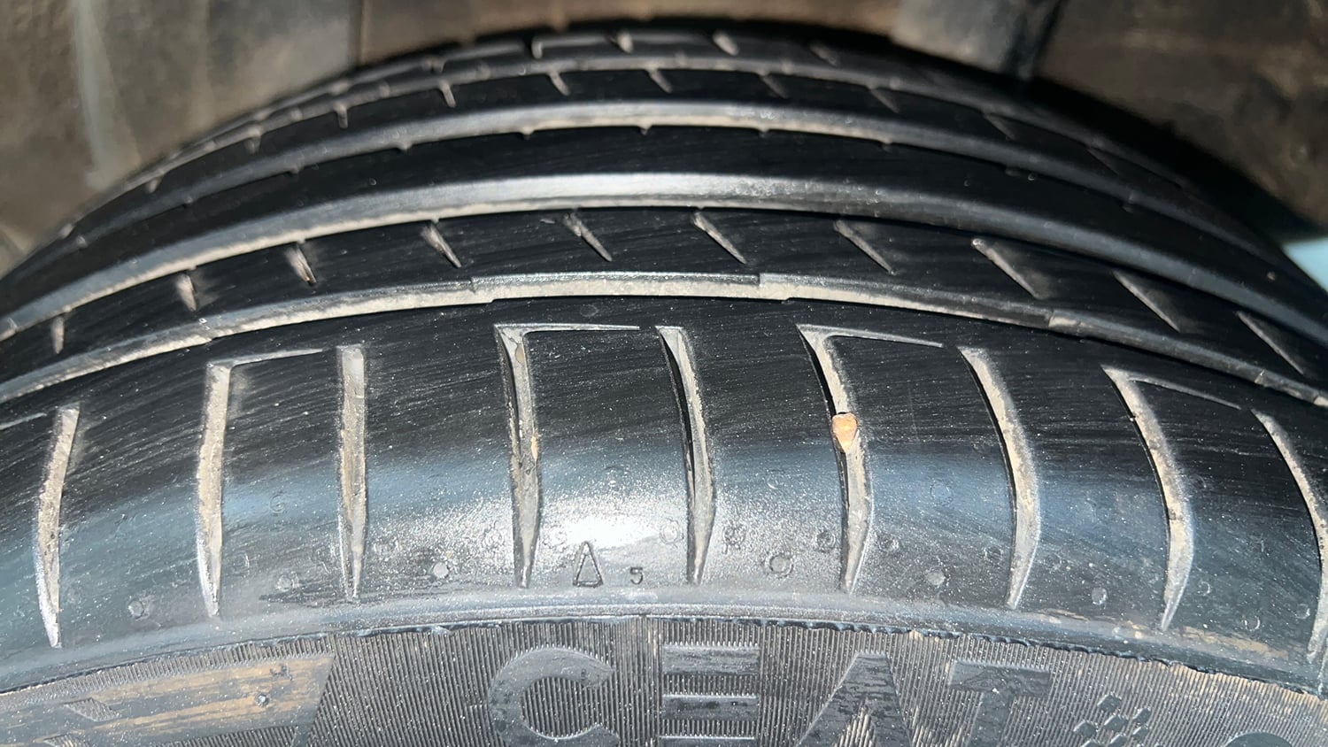 Used 2025 Hyundai Verna SX 1.5 Petrol MT Petrol Manual tyres LEFT REAR TYRE TREAD VIEW