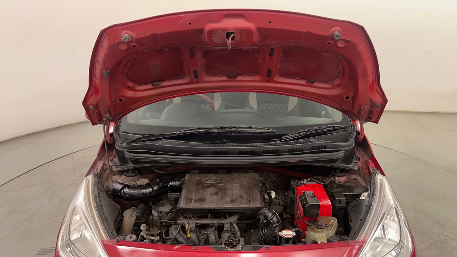 Used 2017 Hyundai Grand i10 Sportz (O) AT 1.2 Kappa VTVT Petrol Automatic engine ENGINE & BONNET OPEN FRONT VIEW