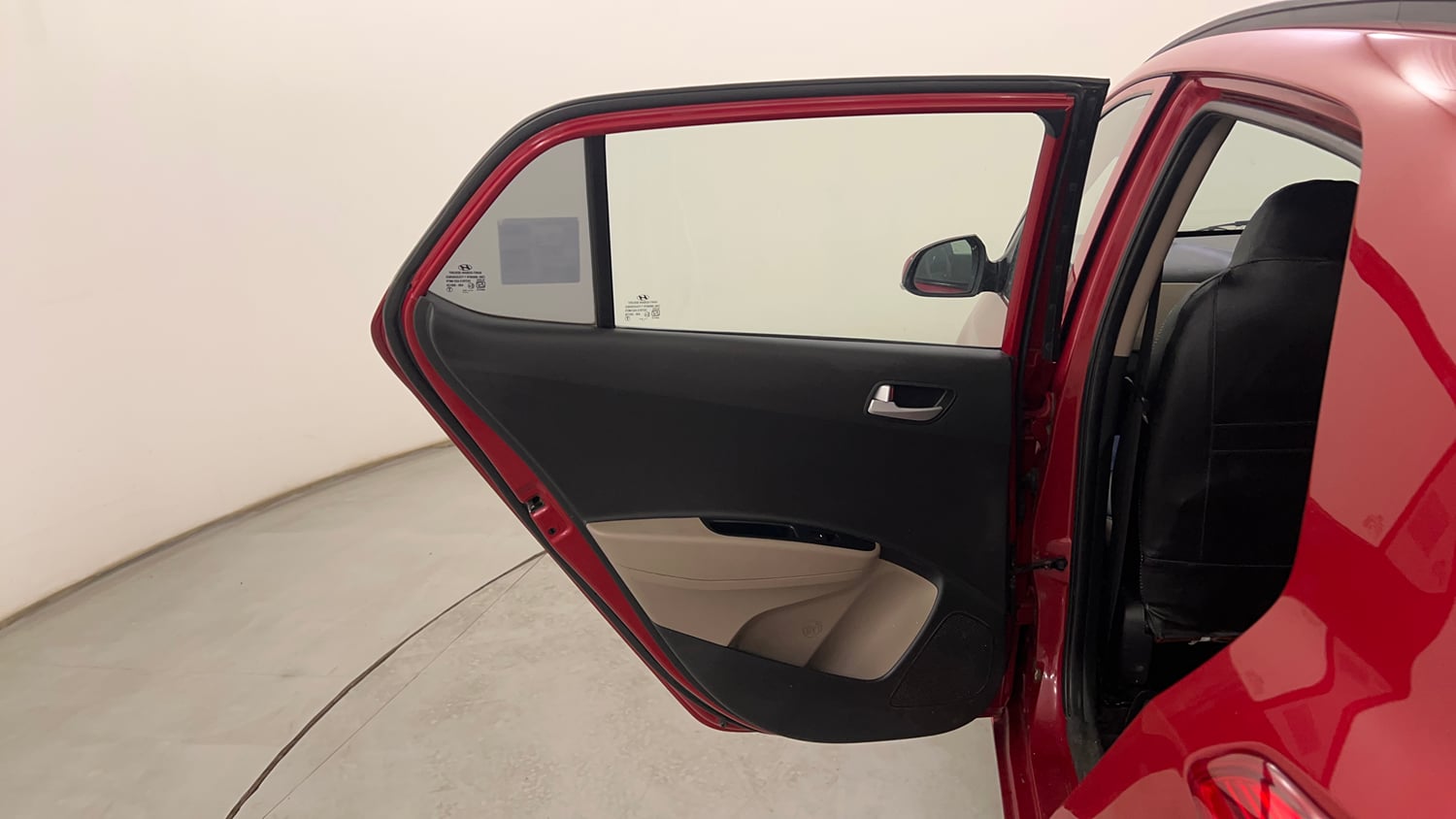 Used 2017 Hyundai Grand i10 Sportz (O) AT 1.2 Kappa VTVT Petrol Automatic interior LEFT REAR DOOR OPEN VIEW