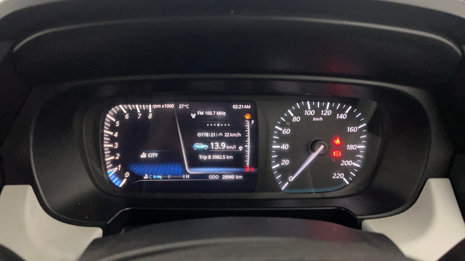 Used 2023 Tata Punch Creative Dual Tone Petrol Manual interior CLUSTERMETER VIEW