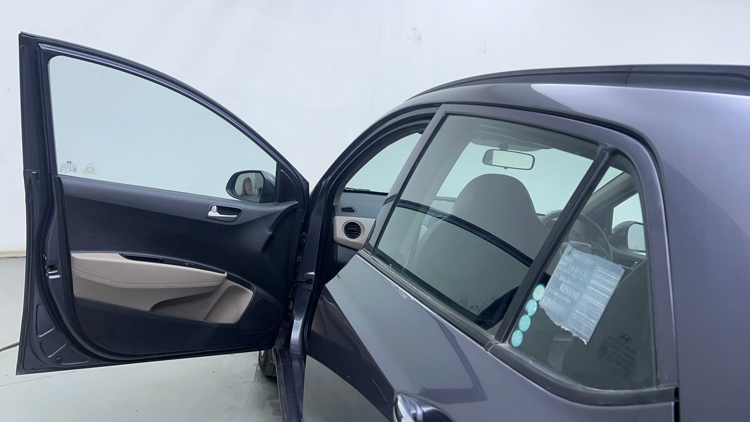 Used 2014 Hyundai Grand i10 Sportz AT 1.2 Kappa VTVT Petrol Automatic interior LEFT FRONT DOOR OPEN VIEW