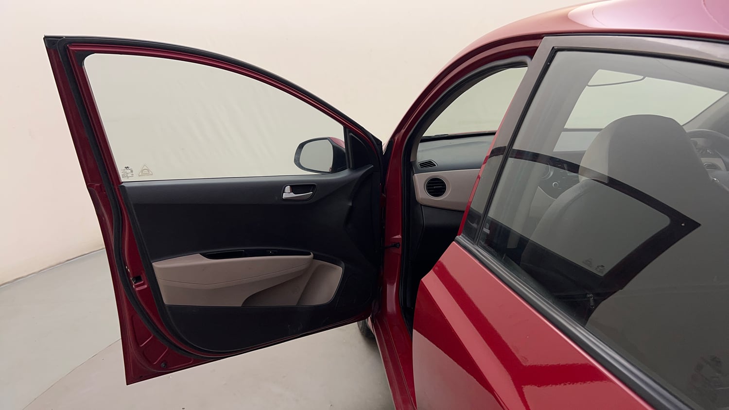 Used 2014 Hyundai Xcent S 1.2 Petrol Manual interior LEFT FRONT DOOR OPEN VIEW