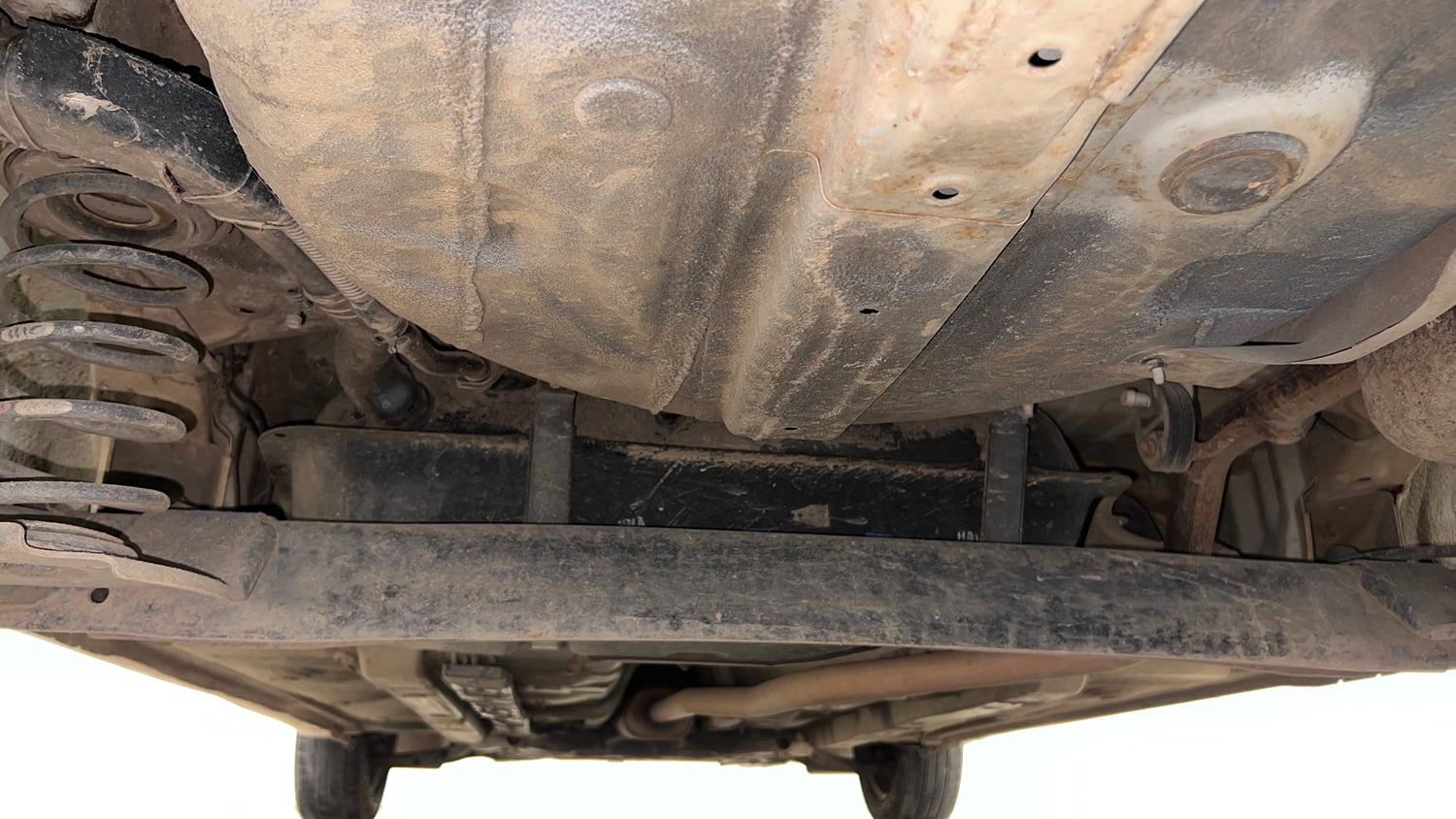 Used 2014 Hyundai Grand i10 Sportz 1.2 Kappa VTVT Petrol Manual extra REAR UNDERBODY VIEW (TAKEN FROM REAR)