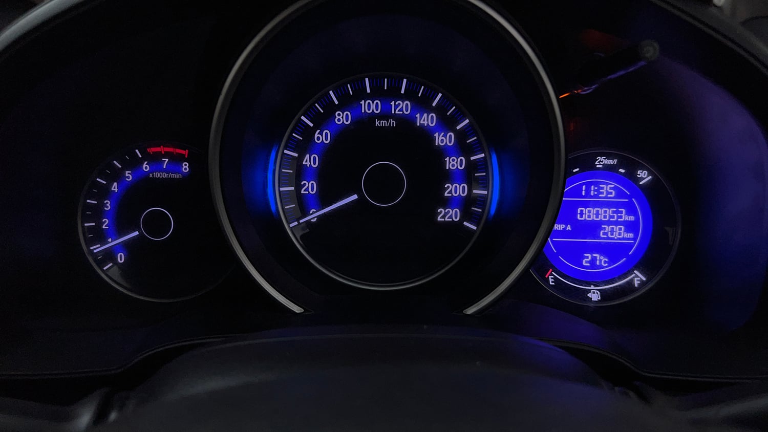 Used 2017 Honda WR-V VX MT Petrol Petrol Manual interior CLUSTERMETER VIEW