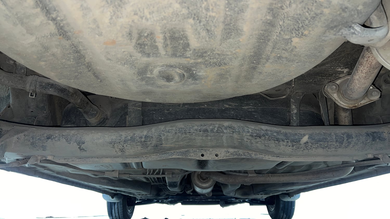Used 2013 Honda Brio V MT Petrol Manual extra REAR UNDERBODY VIEW (TAKEN FROM REAR)