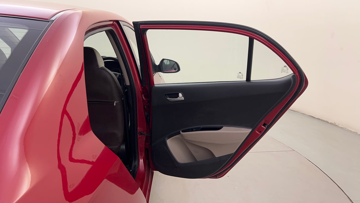 Used 2014 Hyundai Xcent S 1.2 Petrol Manual interior RIGHT REAR DOOR OPEN VIEW