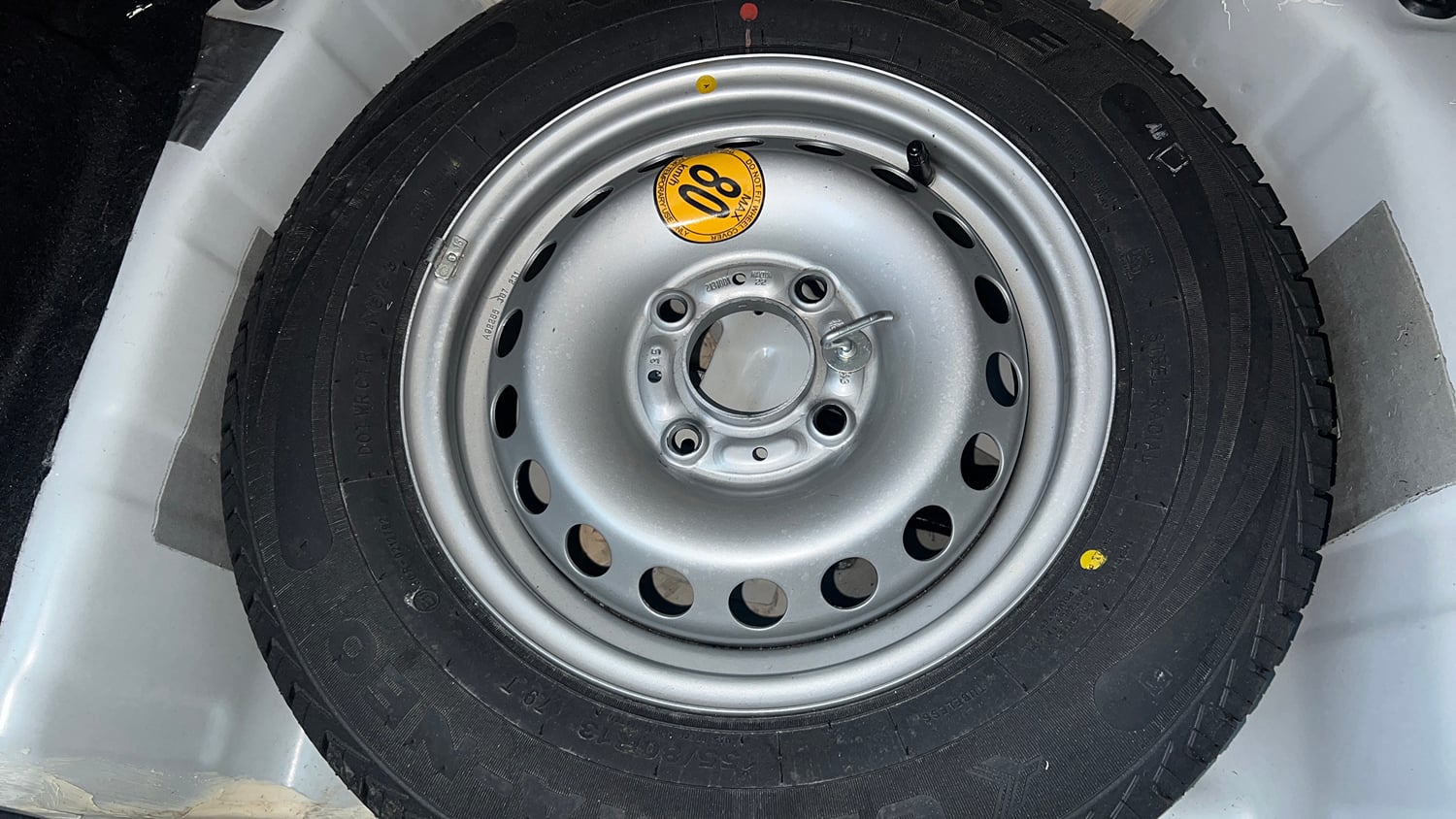 Used 2023 Tata Tiago XT (O) Petrol Manual tyres SPARE TYRE VIEW
