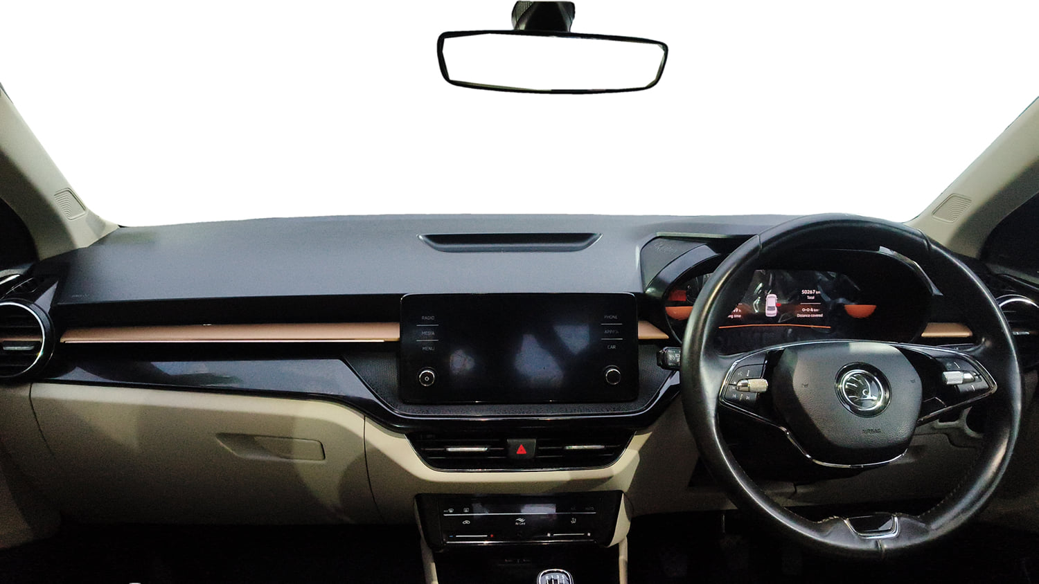 Used 2022 Skoda Slavia Style 1.0L TSI MT Petrol Manual interior DASHBOARD VIEW