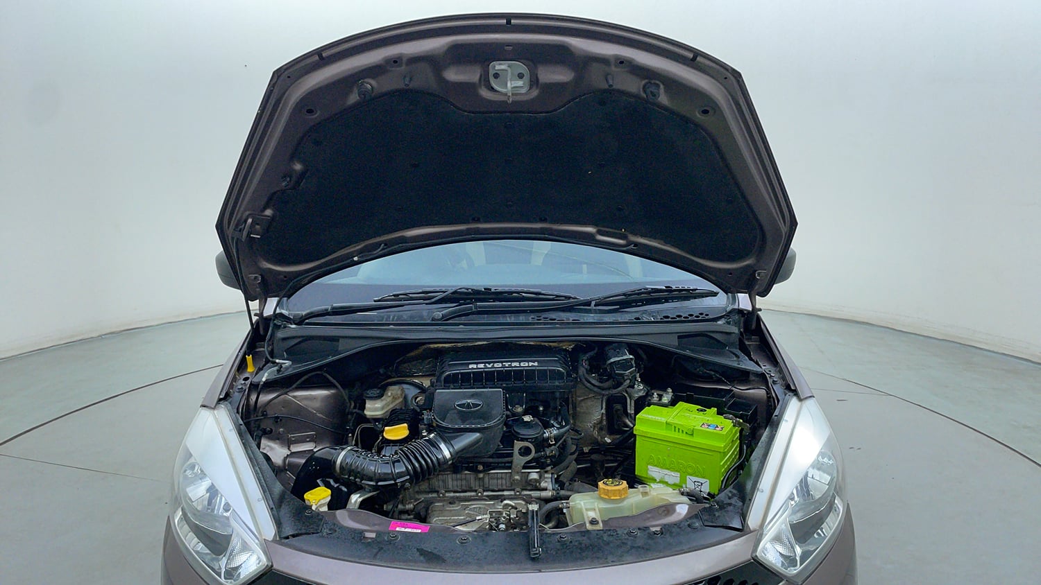 Used 2016 Tata Tiago Revotron XM Petrol Manual engine ENGINE & BONNET OPEN FRONT VIEW