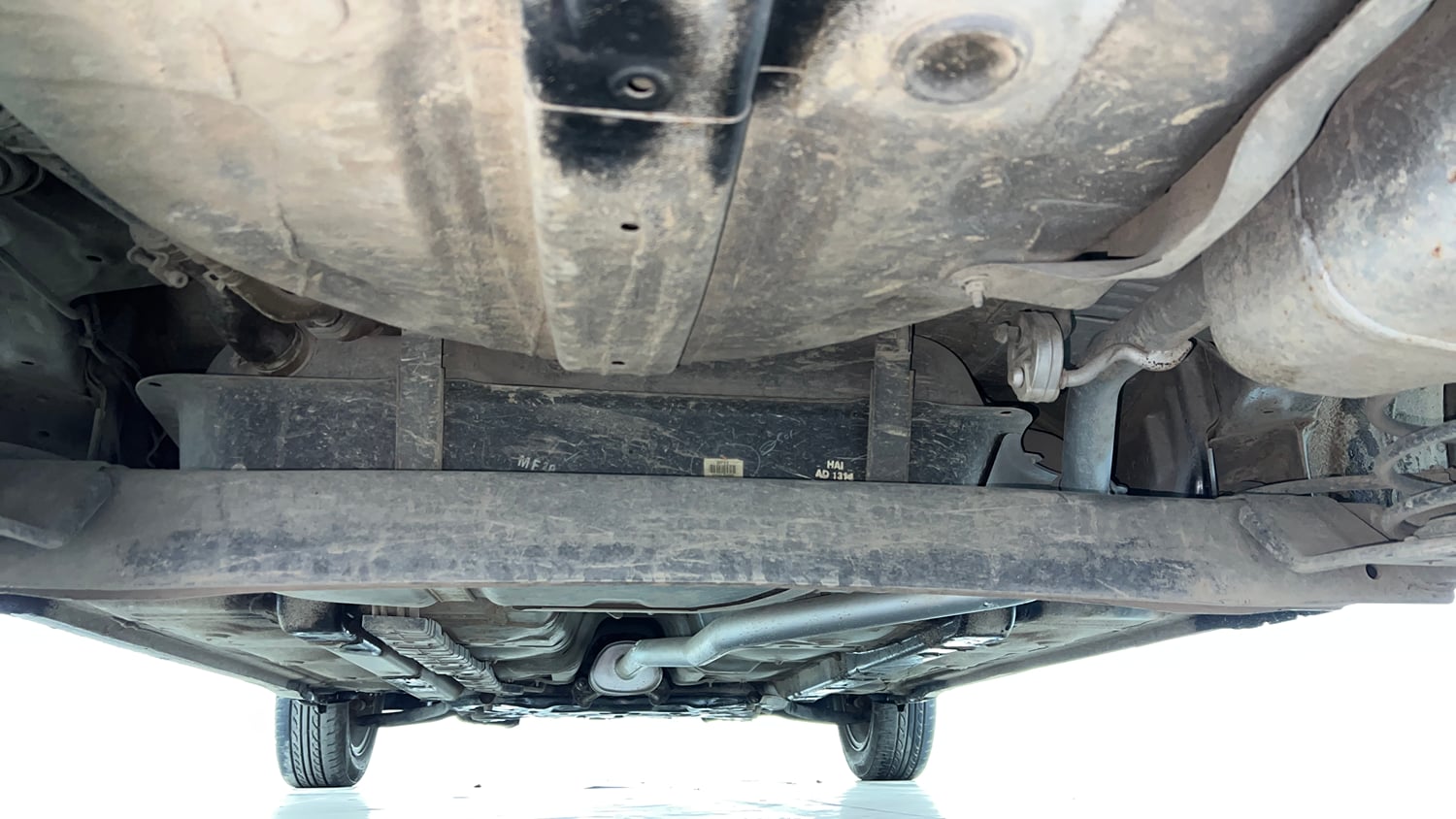 Used 2017 Hyundai Grand i10 Sportz (O) AT 1.2 Kappa VTVT Petrol Automatic extra REAR UNDERBODY VIEW (TAKEN FROM REAR)