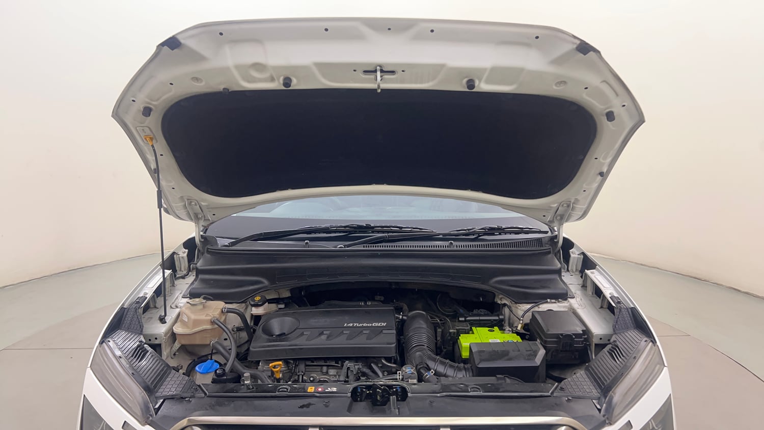 Used 2022 Hyundai Creta SX (O) 1.4 Turbo 7 DCT Petrol Automatic engine ENGINE & BONNET OPEN FRONT VIEW