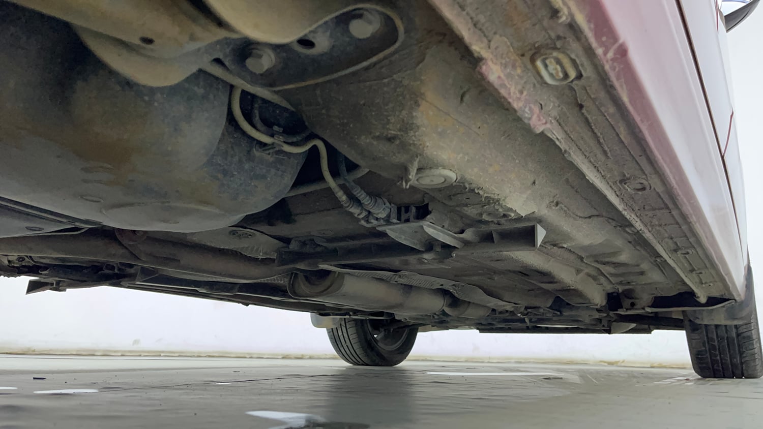 Used 2023 Volkswagen Virtus GT Plus 1.5 TSI EVO DSG Petrol Automatic extra REAR RIGHT UNDERBODY VIEW