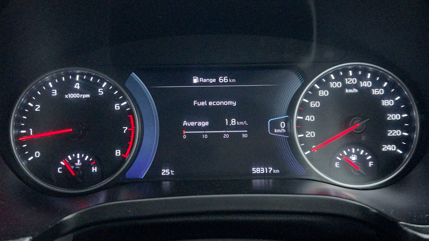 Used 2020 Kia Seltos GTX 1.4 Petrol Manual interior CLUSTERMETER VIEW