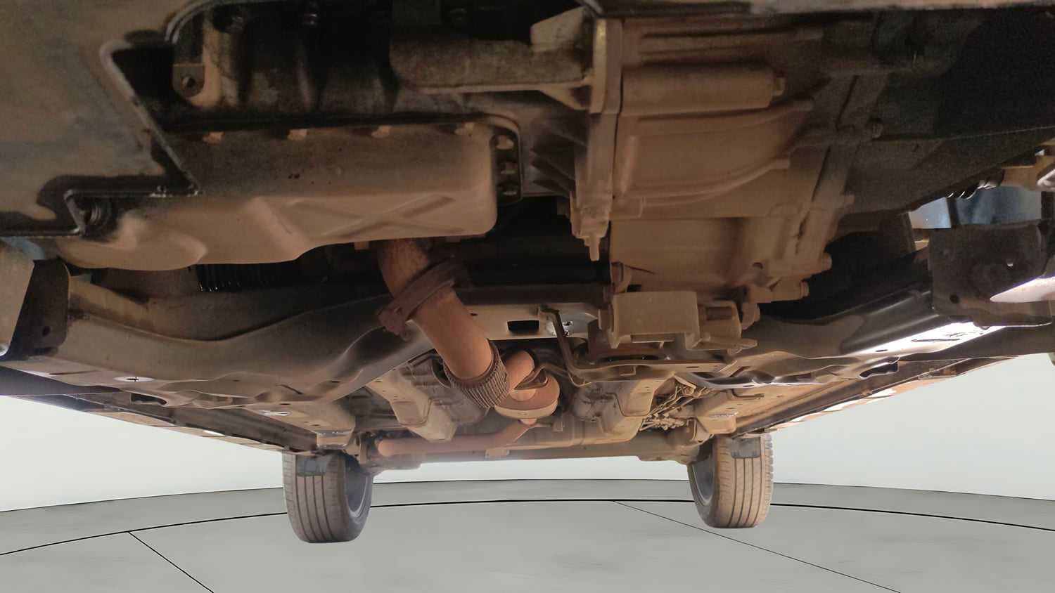 Used 2025 Tata Curvv Accomplished Plus A 1.5 Kryojet Diesel 6MT Dark Edition Diesel Manual extra FRONT LEFT UNDERBODY VIEW