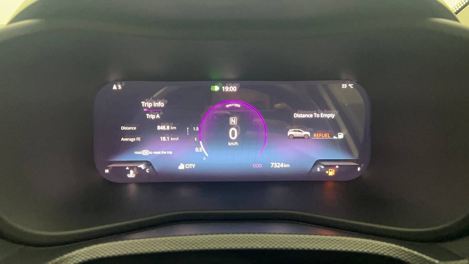 Used 2025 Tata Nexon Fearless Plus (PS) 1.5 Diesel 6AMT Dual Tone Diesel Automatic interior CLUSTERMETER VIEW