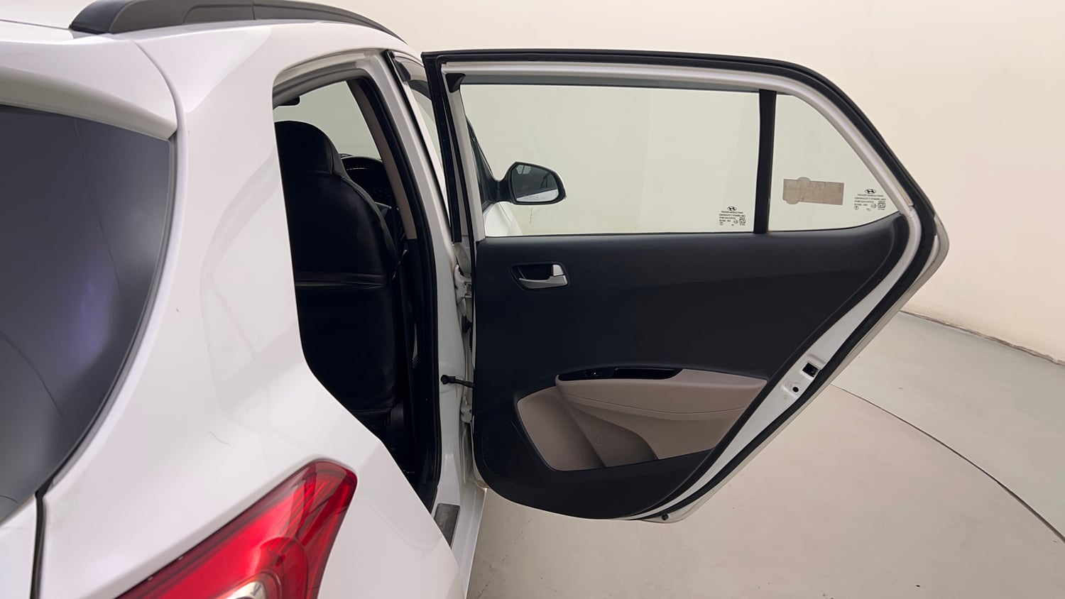 Used 2014 Hyundai Grand i10 Sportz 1.2 Kappa VTVT Petrol Manual interior RIGHT REAR DOOR OPEN VIEW
