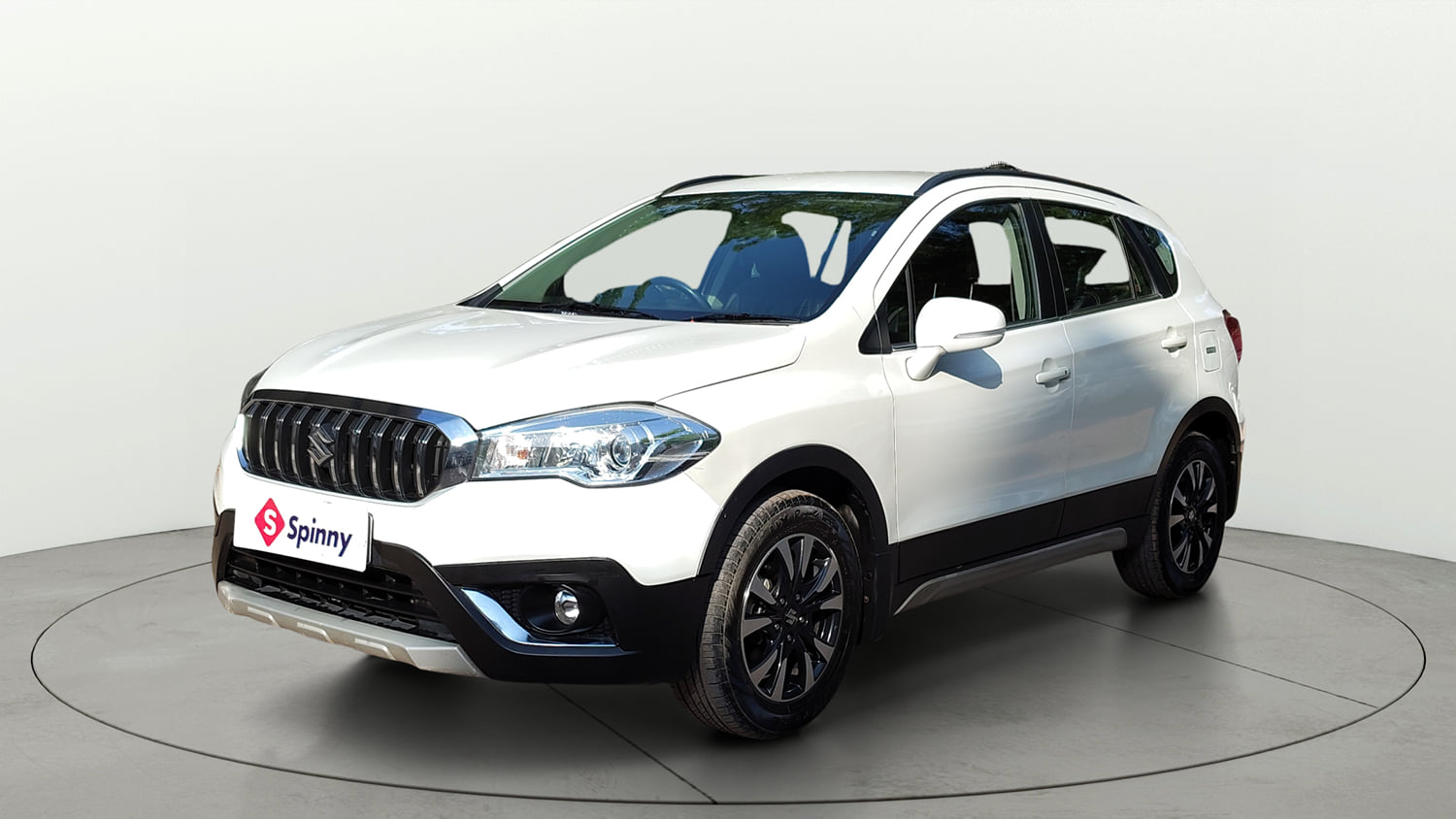 Used 2021 Maruti Suzuki S-Cross Zeta Petrol Manual exterior LEFT FRONT CORNER VIEW