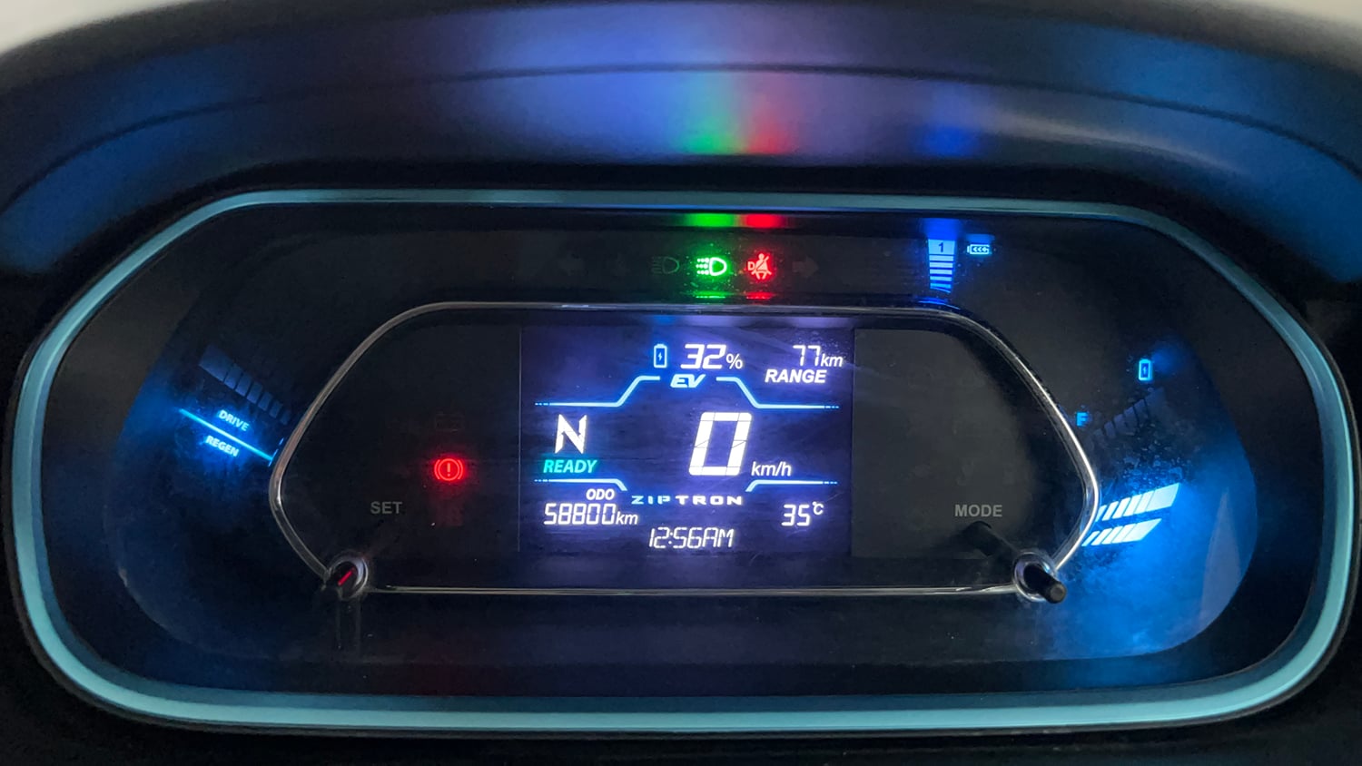 Used 2023 Tata Tiago EV XZ Plus Long Range Electric Automatic interior CLUSTERMETER VIEW