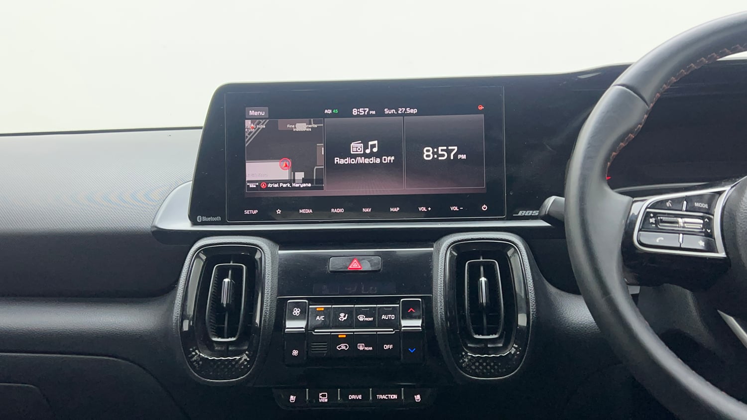 Used 2023 Kia Sonet X Line 1.0 DCT Petrol Automatic interior MUSIC SYSTEM & AC CONTROL VIEW